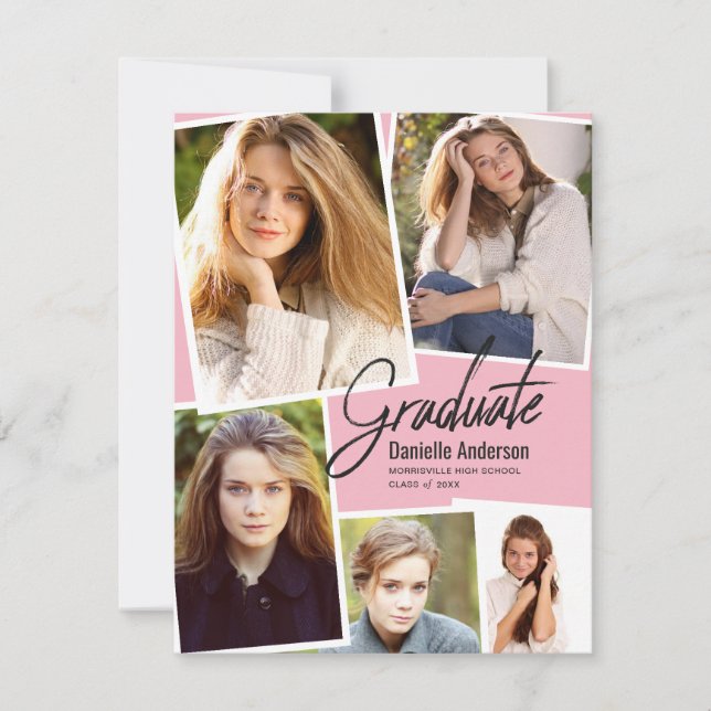 Anúncio do Partido de Colagem de Fotos de Graduaçã (Frente)