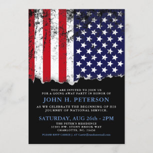Anúncio do Partido Soldado Indo Embora  Convite