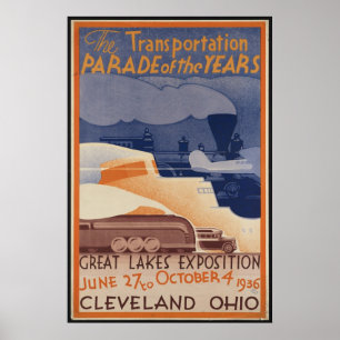 Anúncio do poster das viagens vintage de Clevelan