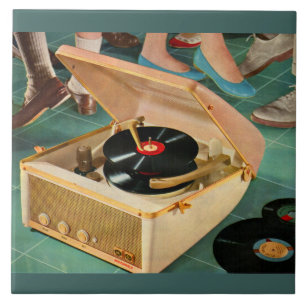 Anúncio do reprodutor de discos portáteis dos an