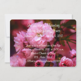 Anúncio do Serviço Memorial de Cereja Rosa Blossom