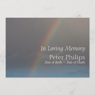 Anúncio do Serviço Memorial Funeral do Rainbow 2