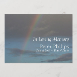 Anúncio do Serviço Memorial Funeral Rainbow 3