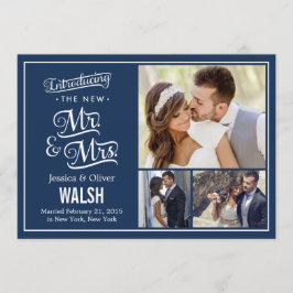 Anúncio do Sr. e Sra. Wedding - Marinho Azul