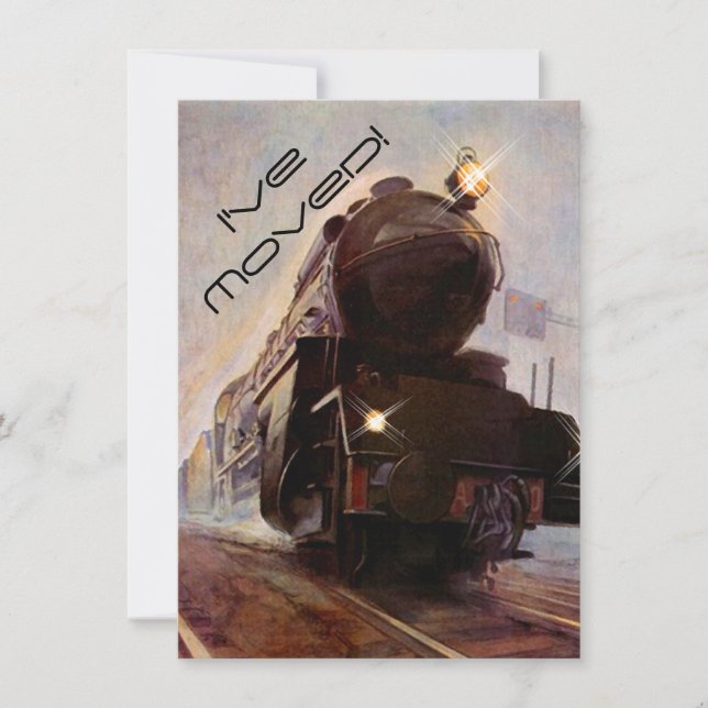 Anúncio do trem noturno Novo endereço que movi (Frente)