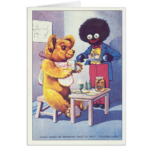 Anúncio Do Urso Teddy Do Ouro Vintage