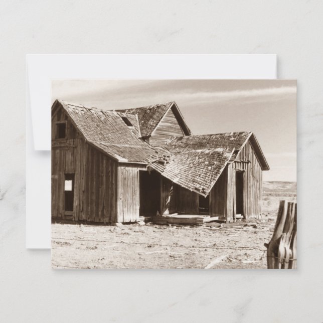 Anúncio do Vazio Convite para a Antiga Homestead S (Frente)