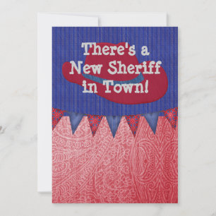 Anúncio do xerife do cowboy ocidental