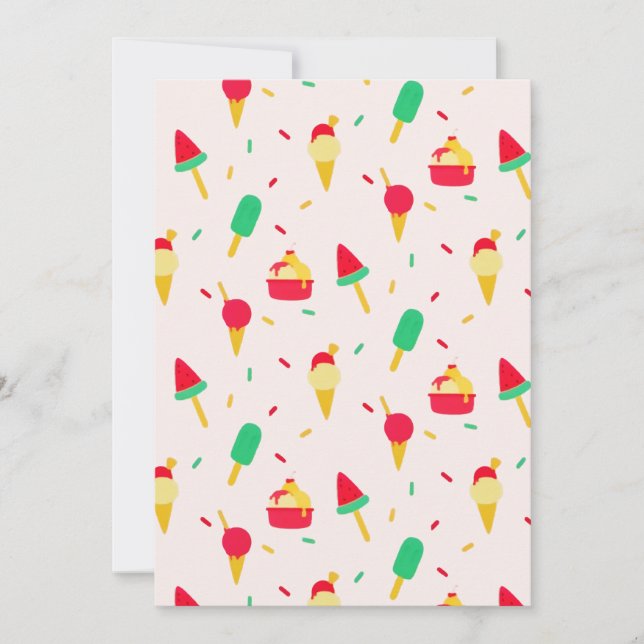 Anúncio Doce Verão Divertido Sorvete Arco-Íris Sprinkles (Frente)