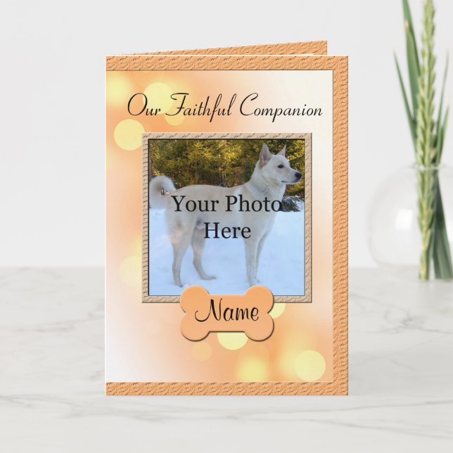 Anúncio Dog Memorial Announcement - Pet Loss (Frente)