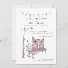 Anúncio Dois cães em um animal Bench.