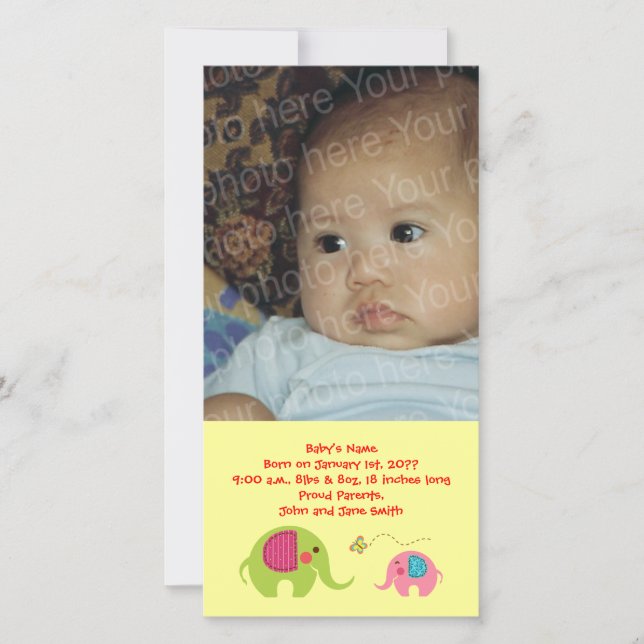 Anúncio Dois elefantes com borboleta (Frente)