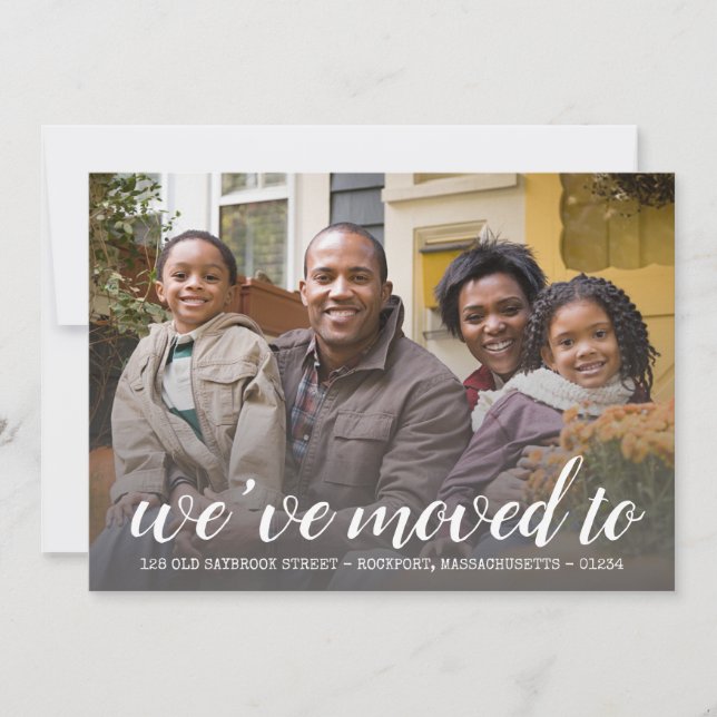 Anúncio Dois Fotos Mudamos de Endereço Mudança de Endereço (Frente)