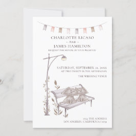 Anúncio Dois gatos em um casamento de animais de Bench