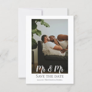 Anúncio Dois Noivos Sr e Sr Casamento Foto Gay