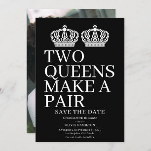 Anúncio Dois Queens Fazem Um Casamento Lésbico De Gay Par