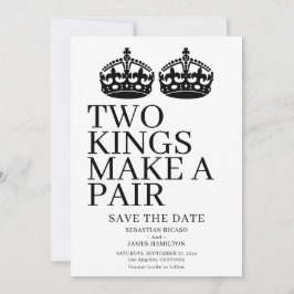 Anúncio Dois Reis Fazem Um Casamento Par Gay