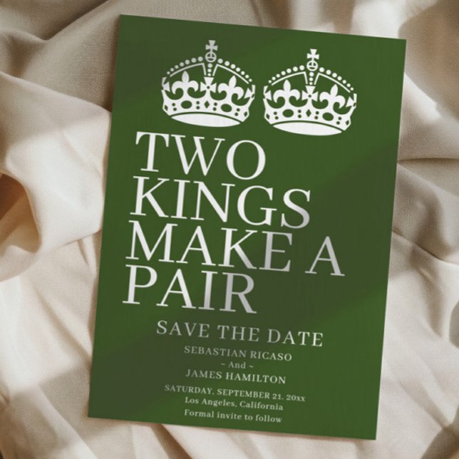 Anúncio Dois Reis Fazem Um Casamento Par Gay (Two Kings Make A Pair Gay Wedding Announcement by Ricaso. Available in other colors in store)