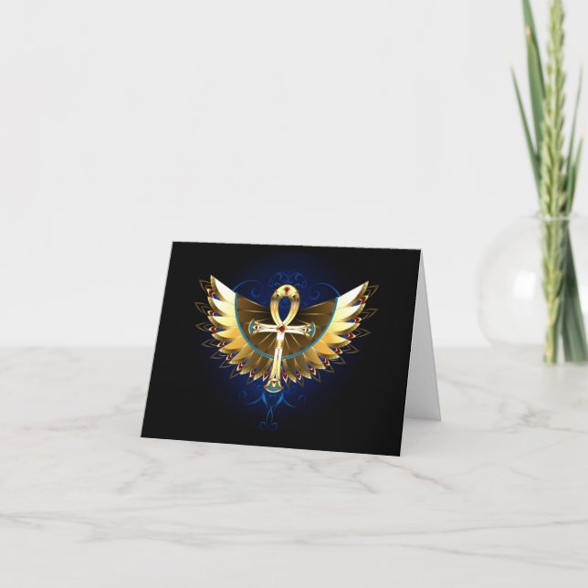 Anúncio Dourada Ankh com Asas (Frente)