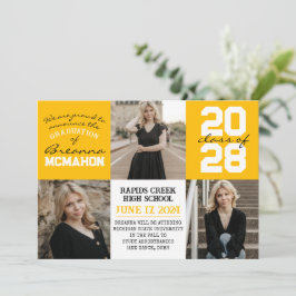 Anúncio Dourado de Graduação de Foto Branco 4