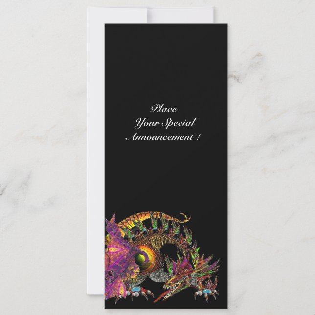 ANÚNCIO DRAGÃO / DRAGÃO DA FANTASIA EM OURO ROSA ROXO PRET (Frente)