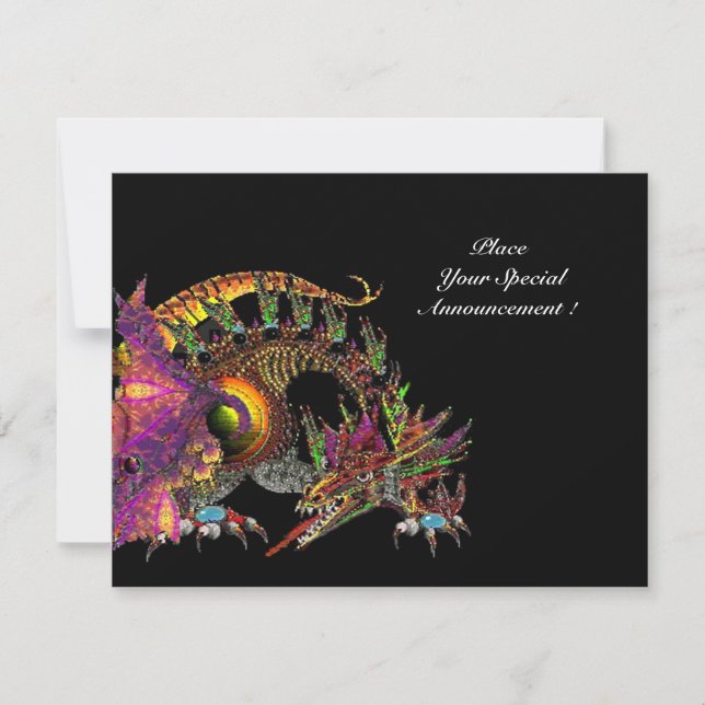 Anúncio DRAGÃO, roxo preto amarelo (Frente)