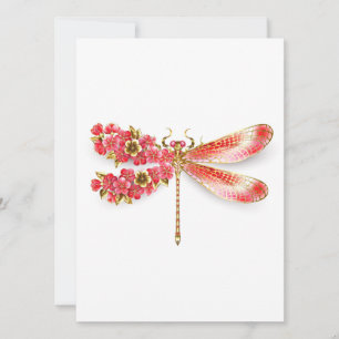 Anúncio Dragonfly com joalheria sakura