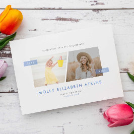 Anúncio Dusty Blue, então e agora duas graduações de fotos