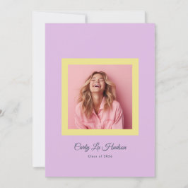 Anúncio Dusty Rose Minimal High School Photo Grad Frame