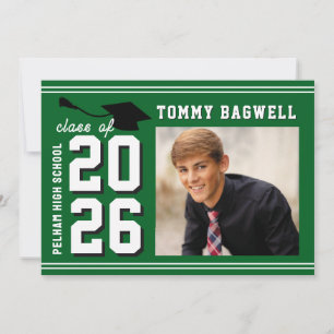 Anúncio e Convite LETTERMAN GRAD GREEN