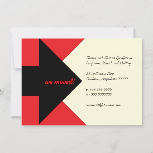 Anúncio e Convite para Mover Seta de Ponteiro (Frente)