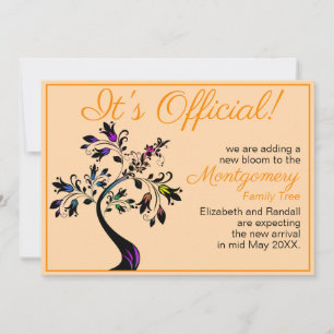 Anúncio É oficial. Esperamos florescer, bebê de árvore