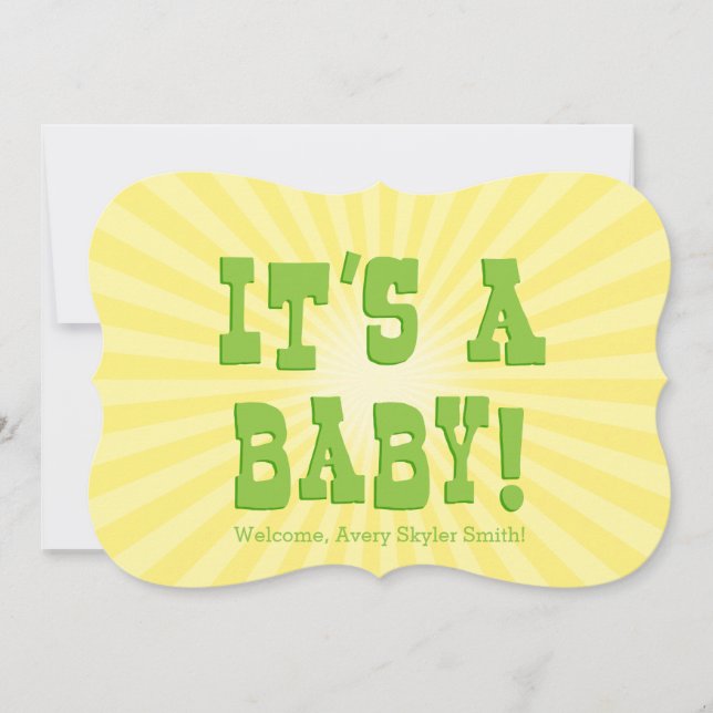 Anúncio É um bebê (Frente)