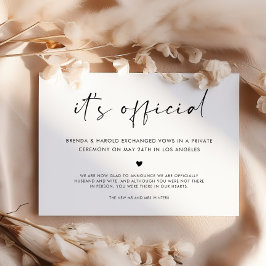 Anúncio É um casamento simples oficial