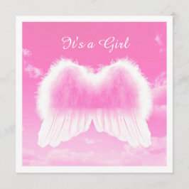 Anúncio É uma garota, uma placa plana, um envelope branco 