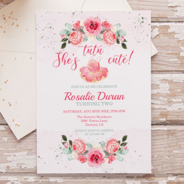 Anúncio Ela é Tutu Cute Ballerina Aniversário (Criador carregado)