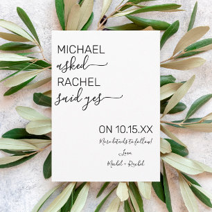 Anúncio Ele Perguntou Ela Disse Sim Simples Envolvimento F