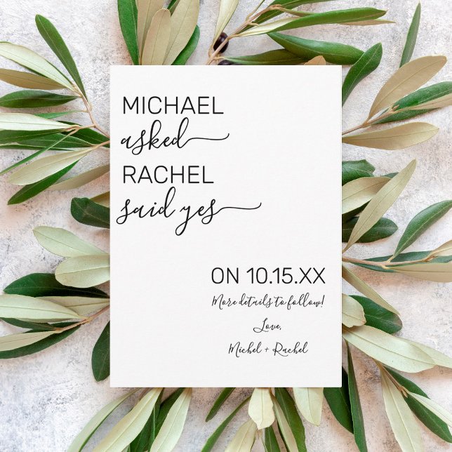 Anúncio Ele Perguntou Ela Disse Sim Simples Foto de Compro (Criador carregado)