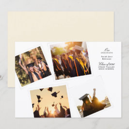 Anúncio elegant collage 4 photo black white class of 2026