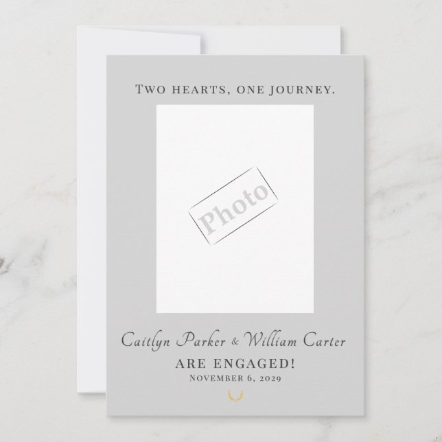 Anúncio Elegant Equestrian Engagement Announcement Card (Frente)