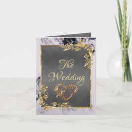 Anúncio Elegant Marble, Grey, Gold Frame, Gold Heart