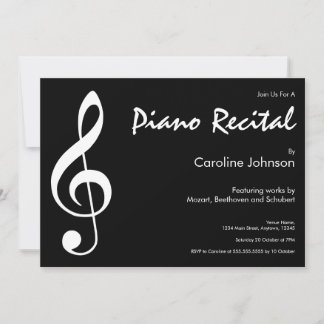 Anúncio Elegant Modern Black Music Piano Concert Considera