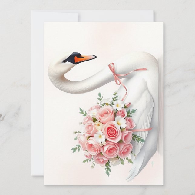 Anúncio Elegant Swan with Roses (Frente)