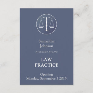 Anúncio elegante da abertura da prática de direi