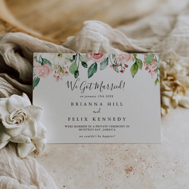 Anúncio Elegante Daîte Autumn Floral Elopement (Criador carregado)