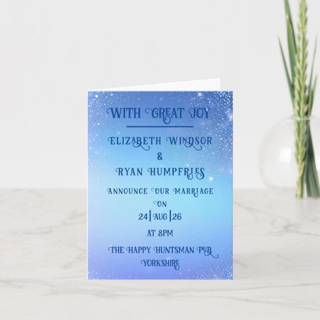 Anúncio Elegante Design de Sparkle Verde para Casamento (Frente)