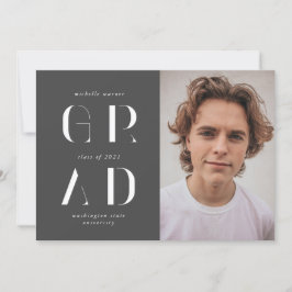 anúncio elegante do formando de script moderno