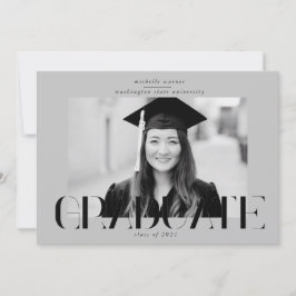 anúncio elegante do formando de script moderno