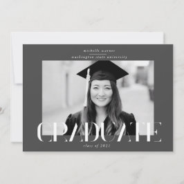 anúncio elegante do formando de script moderno