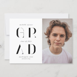 anúncio elegante do formando de script moderno